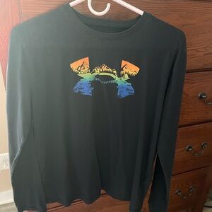 Under Armour Black Long Sleeve with Mountain Graphic